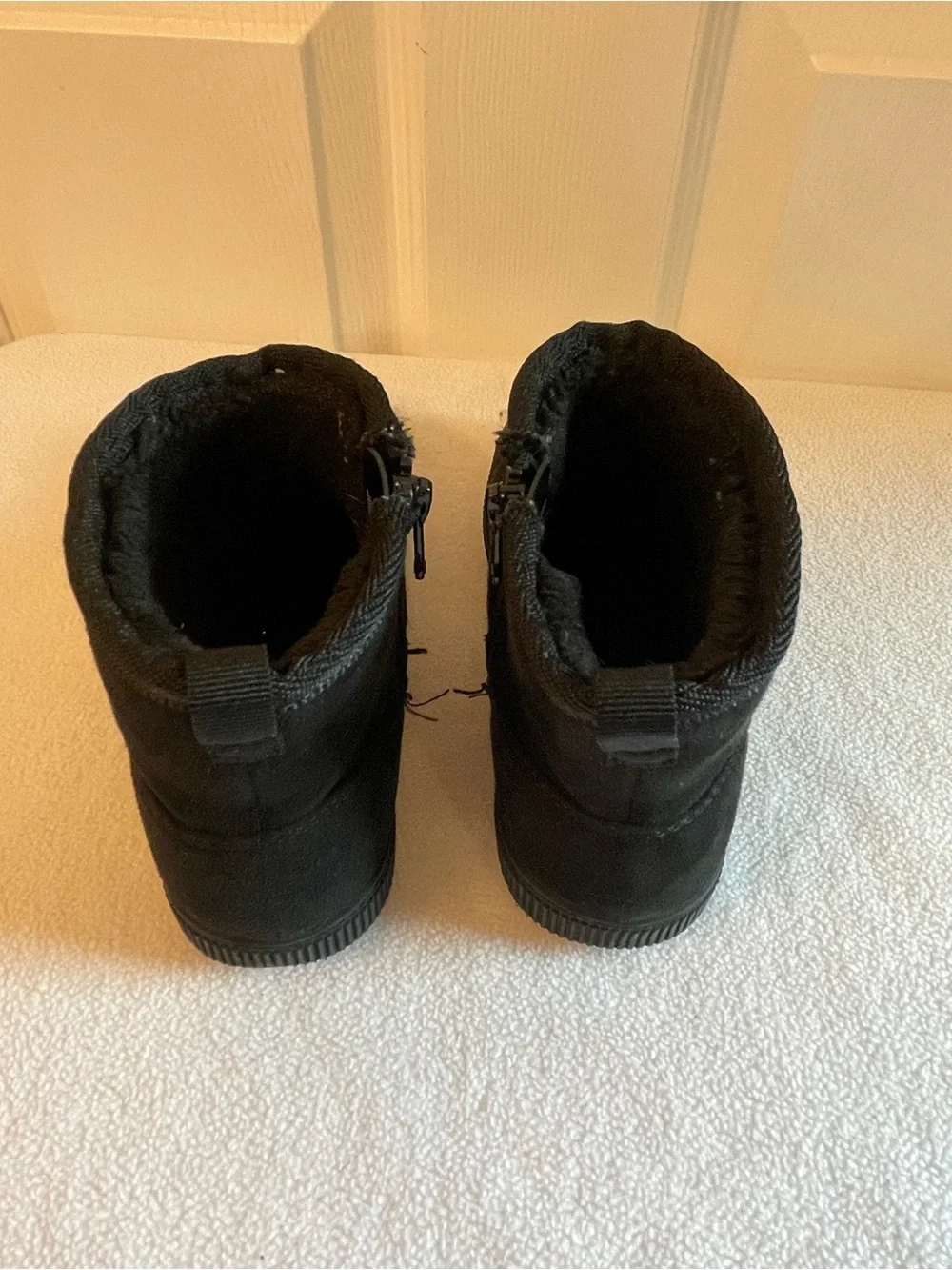 Cat & Jack Black Kids Ankle Boots with Side Zipper